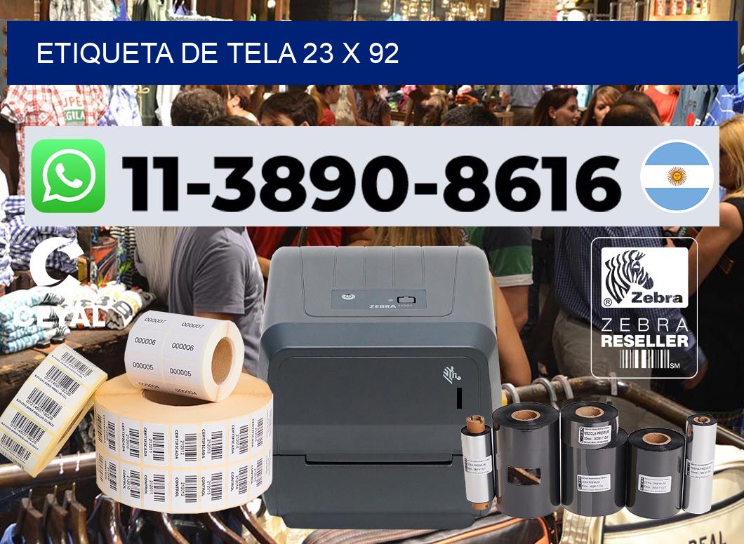etiqueta de tela 23 x 92