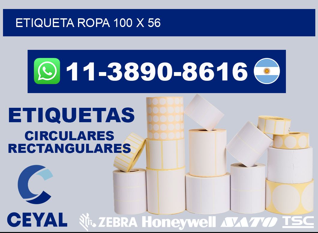 etiqueta ropa 100 x 56