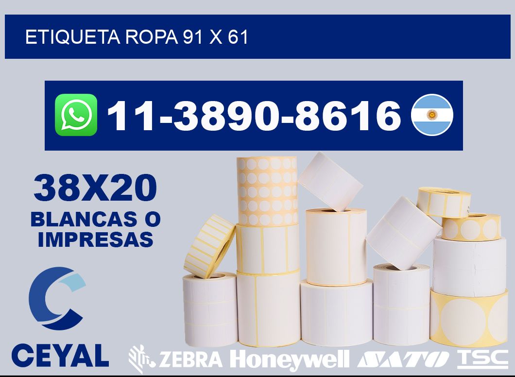 etiqueta ropa 91 x 61