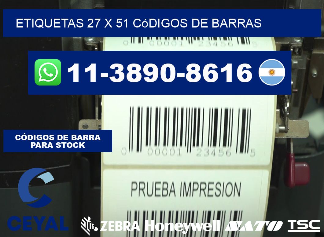 etiquetas 27 x 51 códigos de barras