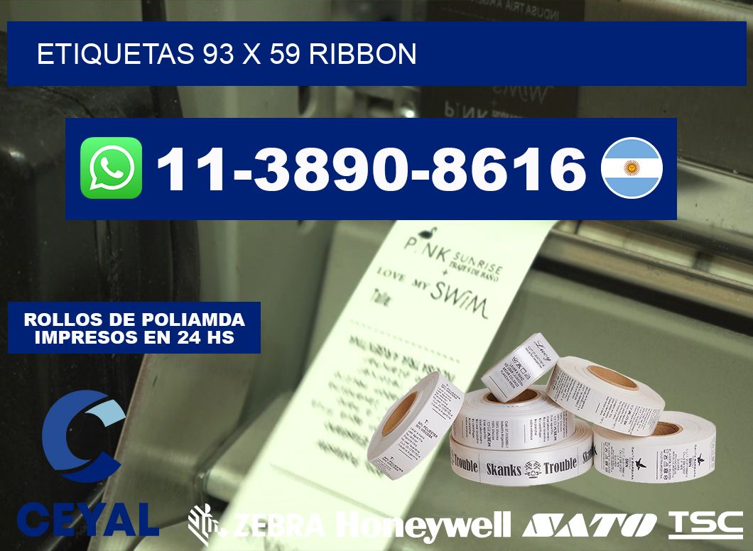 etiquetas 93 x 59 ribbon