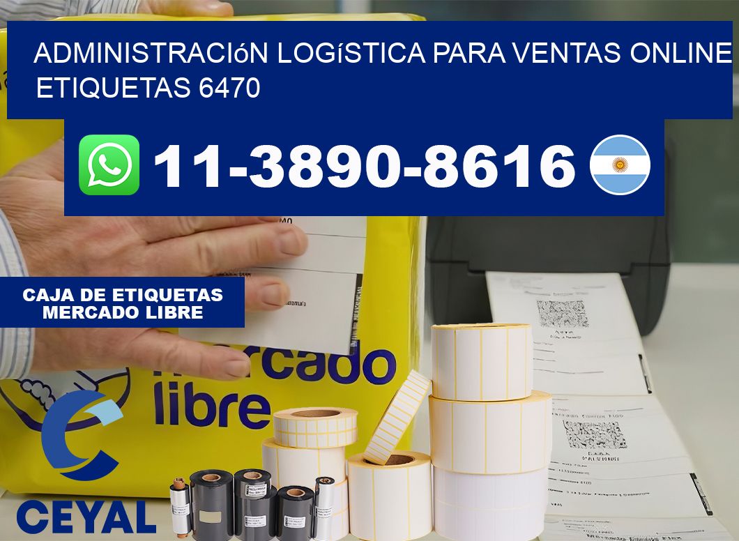 Administración logística para ventas online  etiquetas 6470