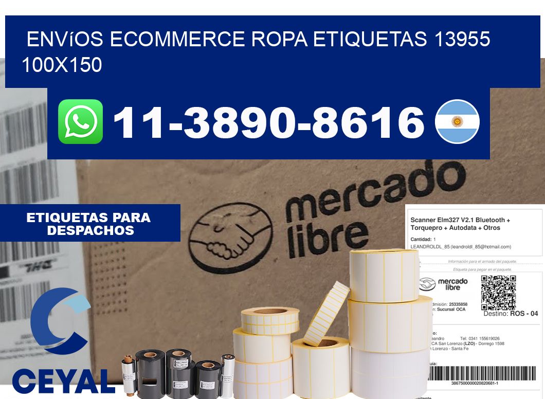 Envíos Ecommerce ropa etiquetas 13955 100x150