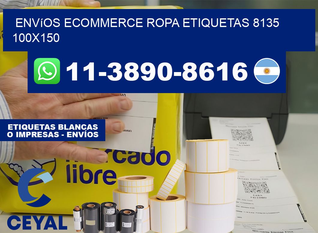 Envíos Ecommerce ropa etiquetas 8135 100×150