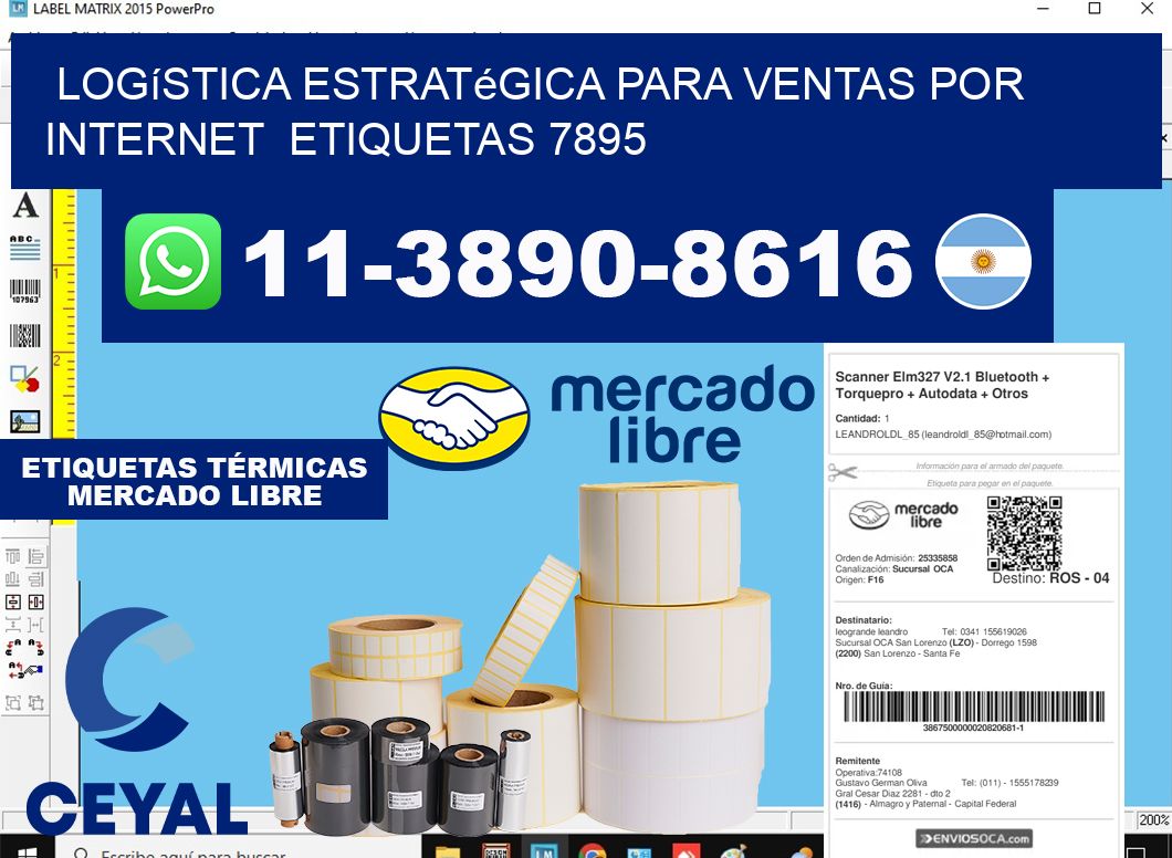 Logística estratégica para ventas por internet  etiquetas 7895