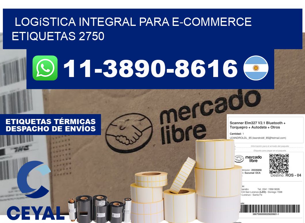 Logística integral para e-commerce etiquetas 2750