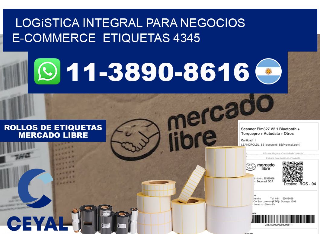 Logística integral para negocios e-commerce  etiquetas 4345