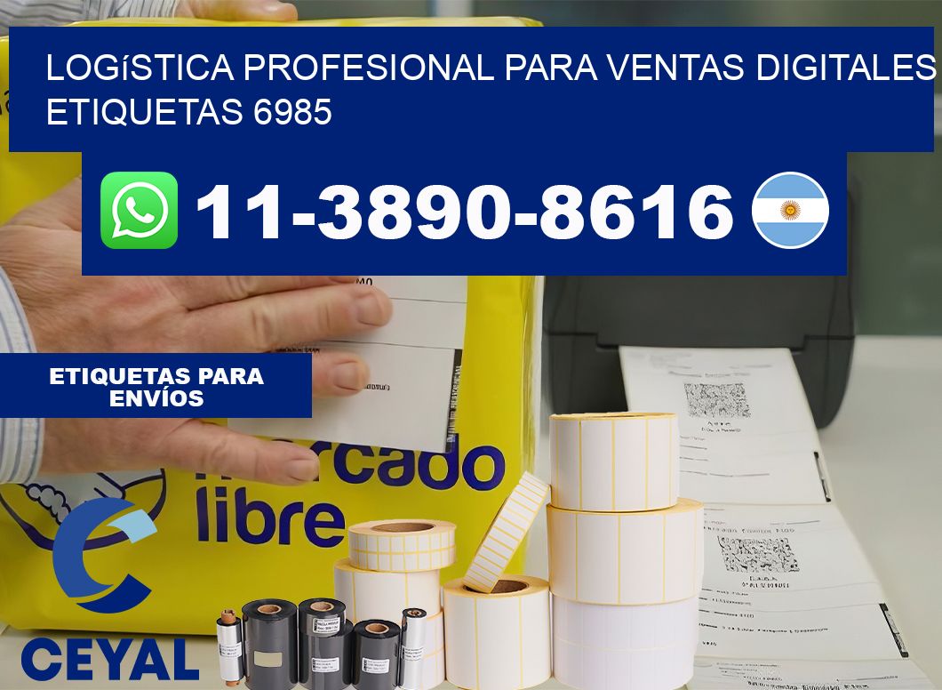 Logística profesional para ventas digitales  etiquetas 6985