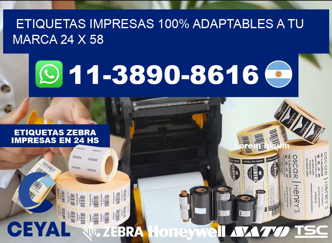 etiquetas impresas 100% adaptables a tu marca 24 x 58