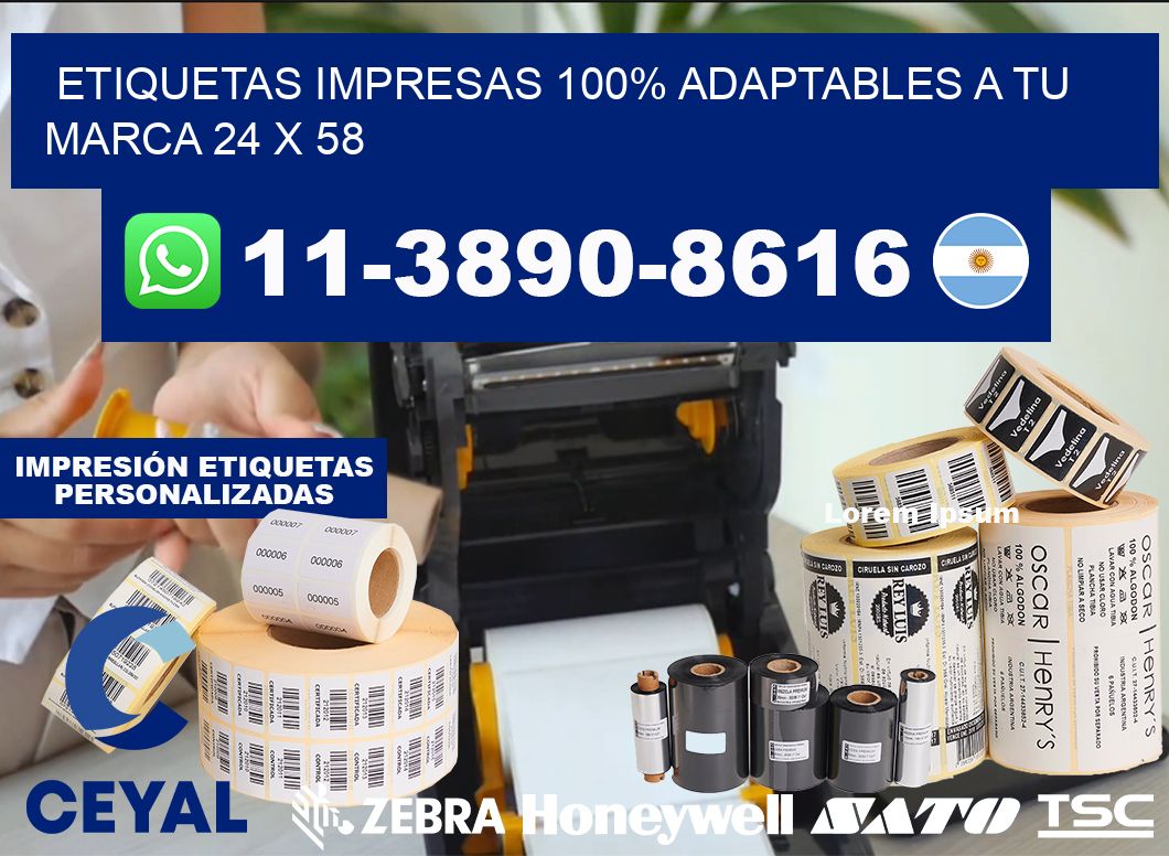 etiquetas impresas 100% adaptables a tu marca 24 x 58