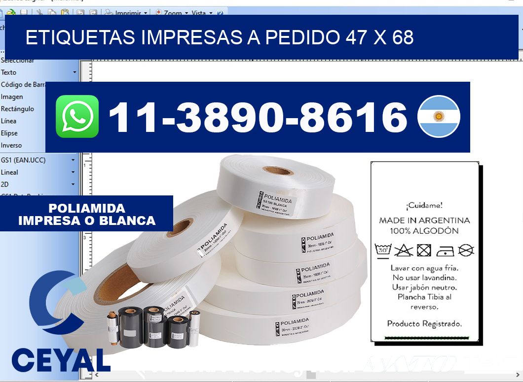 etiquetas impresas a pedido 47 x 68