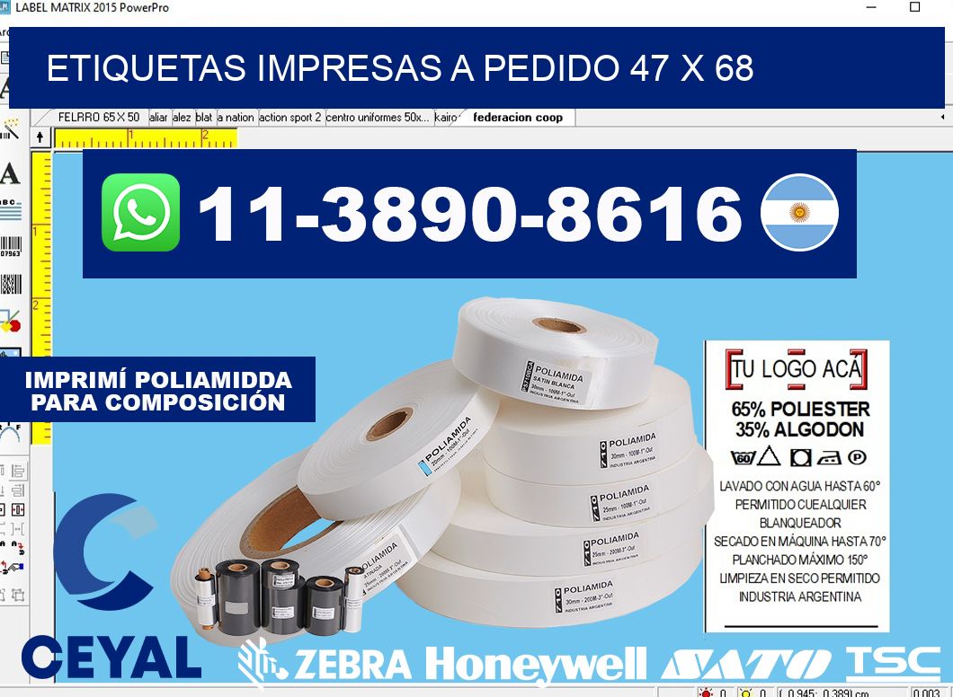 etiquetas impresas a pedido 47 x 68