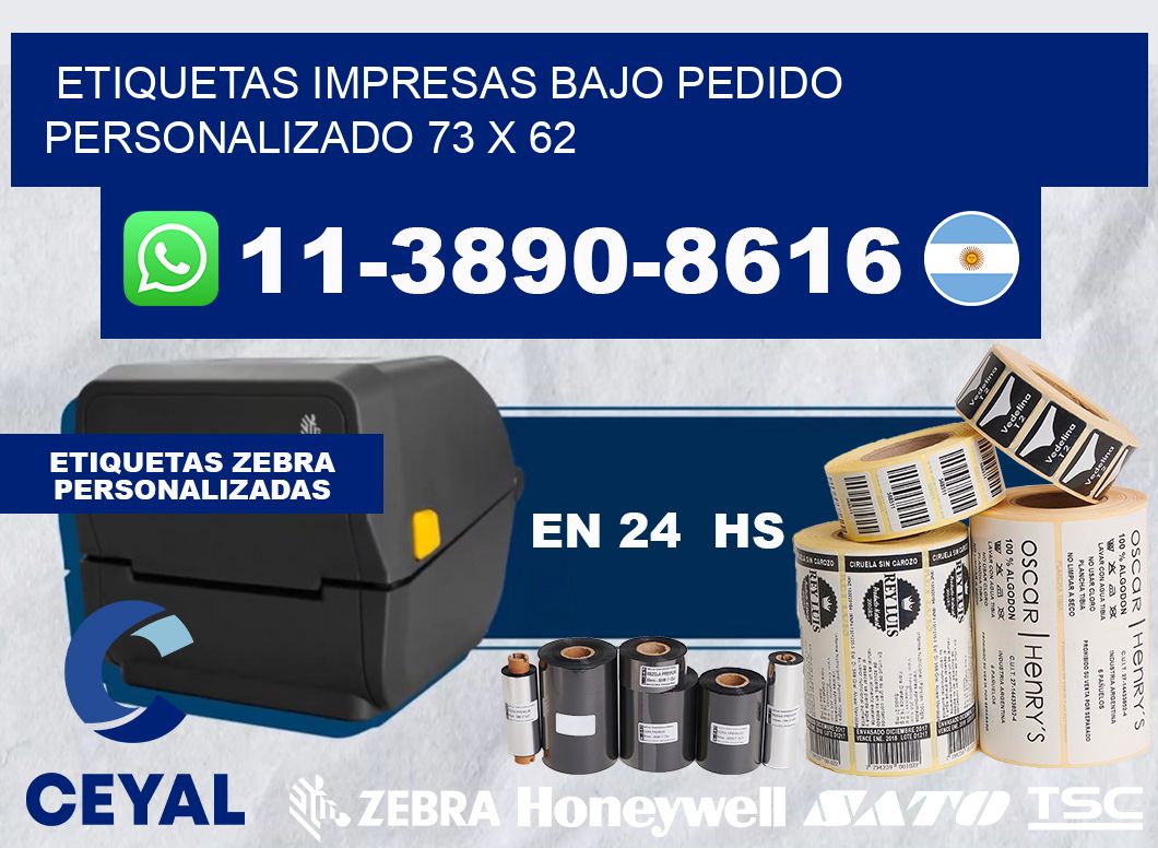 etiquetas impresas bajo pedido personalizado 73 x 62