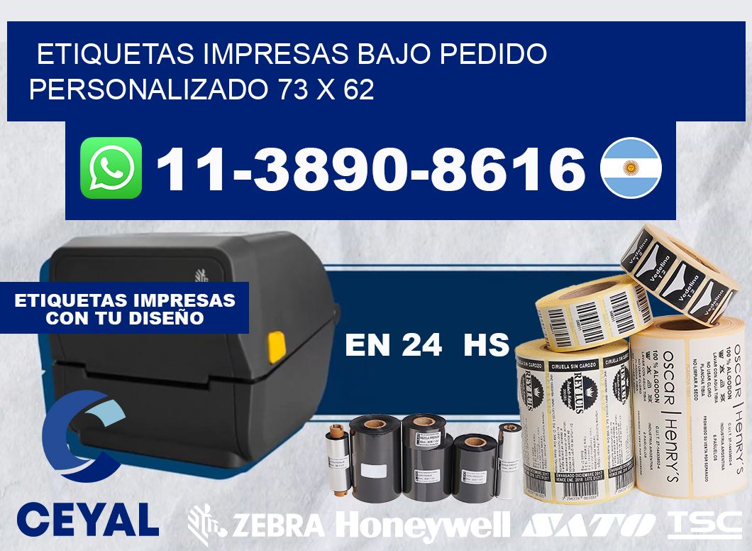 etiquetas impresas bajo pedido personalizado 73 x 62