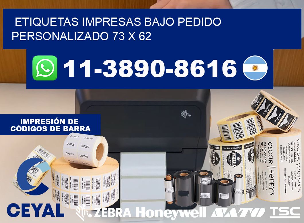 etiquetas impresas bajo pedido personalizado 73 x 62