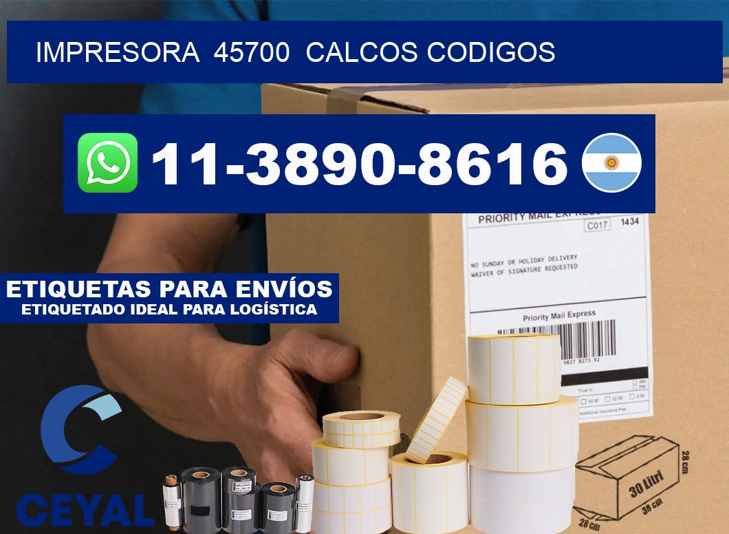 impresora 45700 calcos codigos