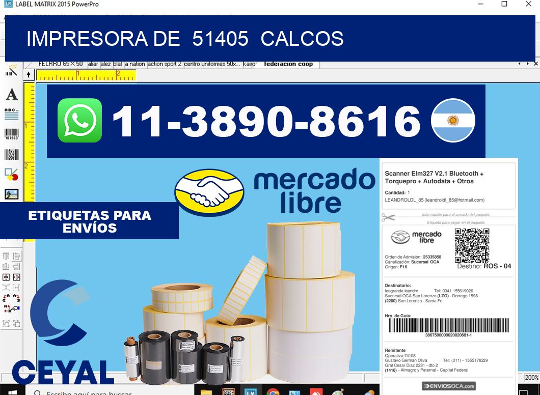impresora de  51405  calcos