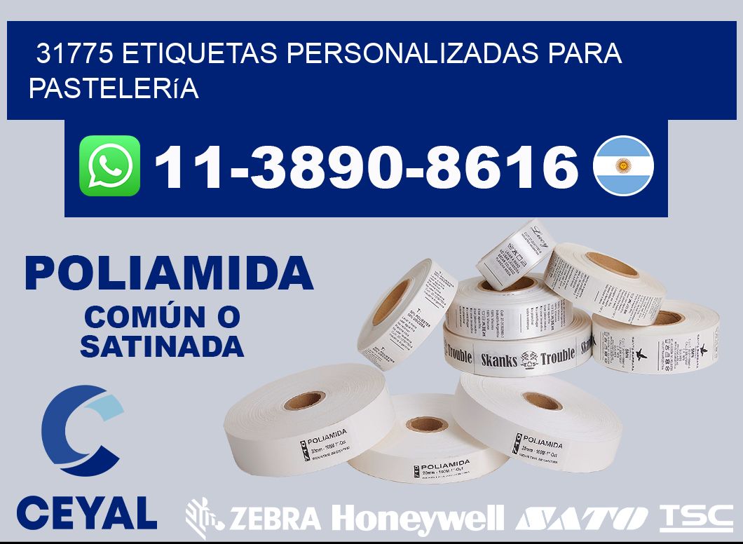 31775 etiquetas personalizadas para pastelería