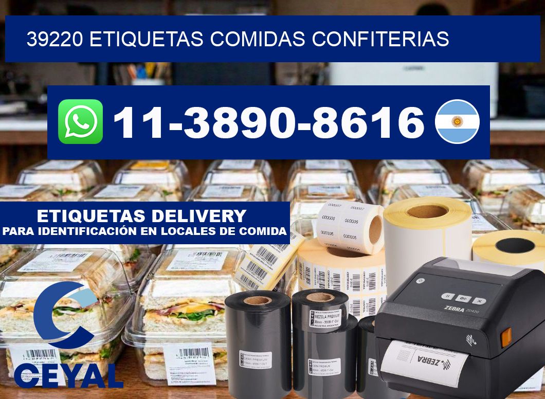 39220 etiquetas comidas confiterias
