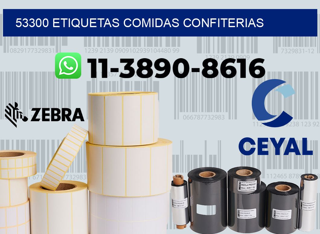 53300 etiquetas comidas confiterias