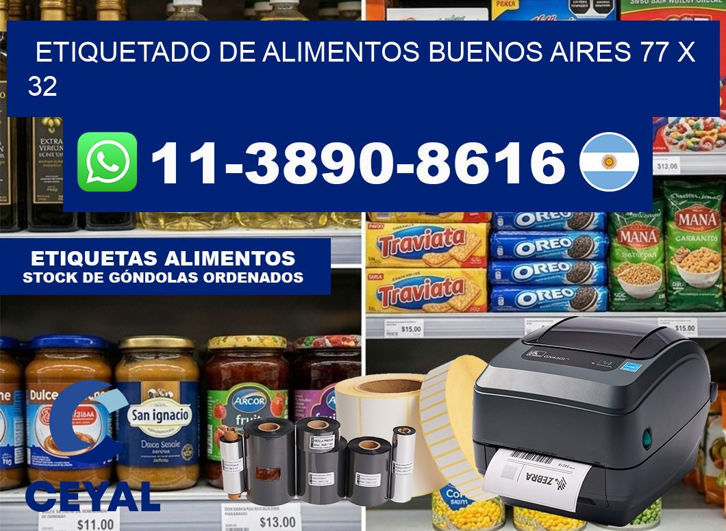 Etiquetado de alimentos buenos aires 77 x 32