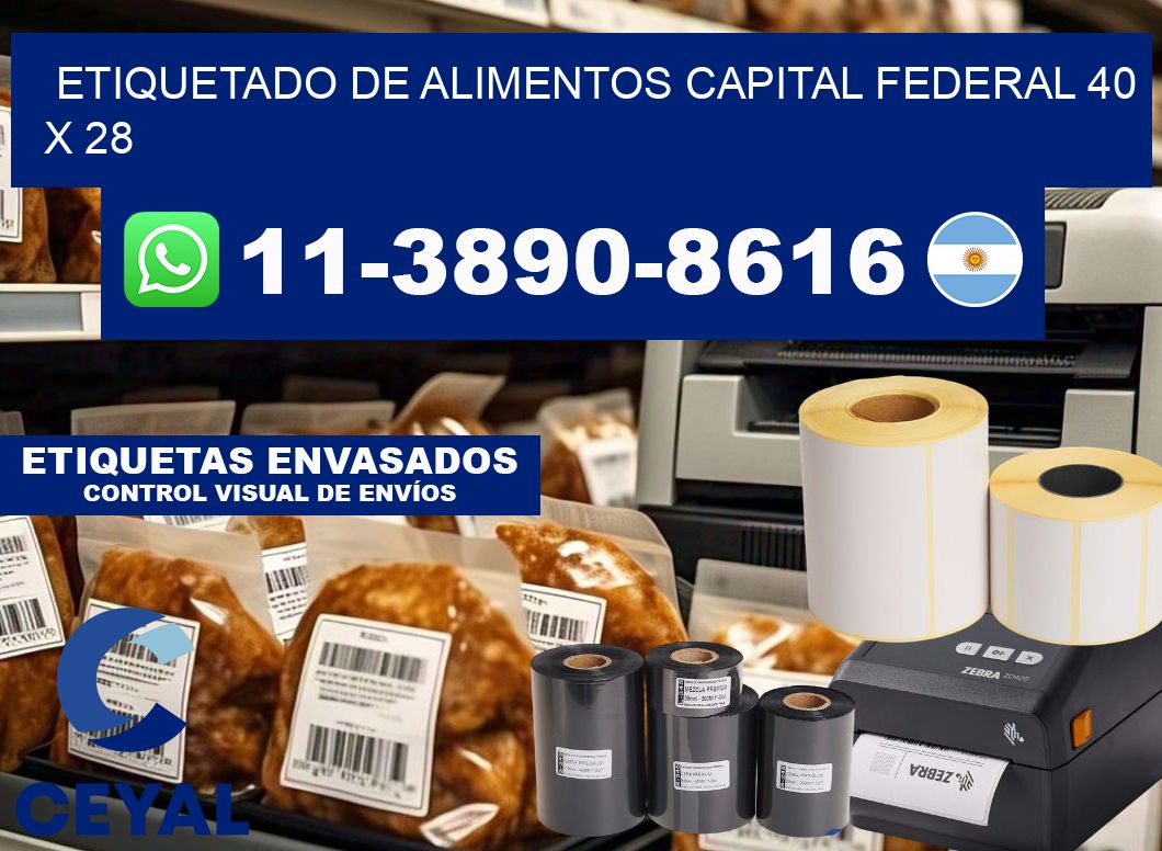 Etiquetado de alimentos capital federal 40 x 28