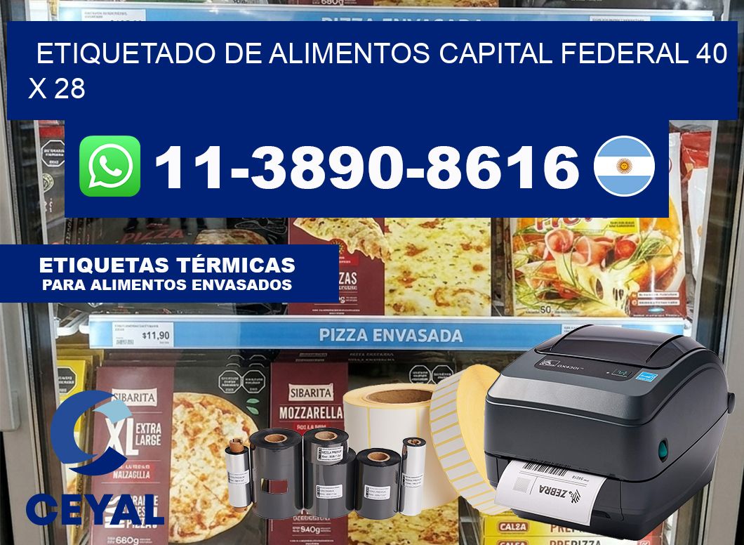 Etiquetado de alimentos capital federal 40 x 28