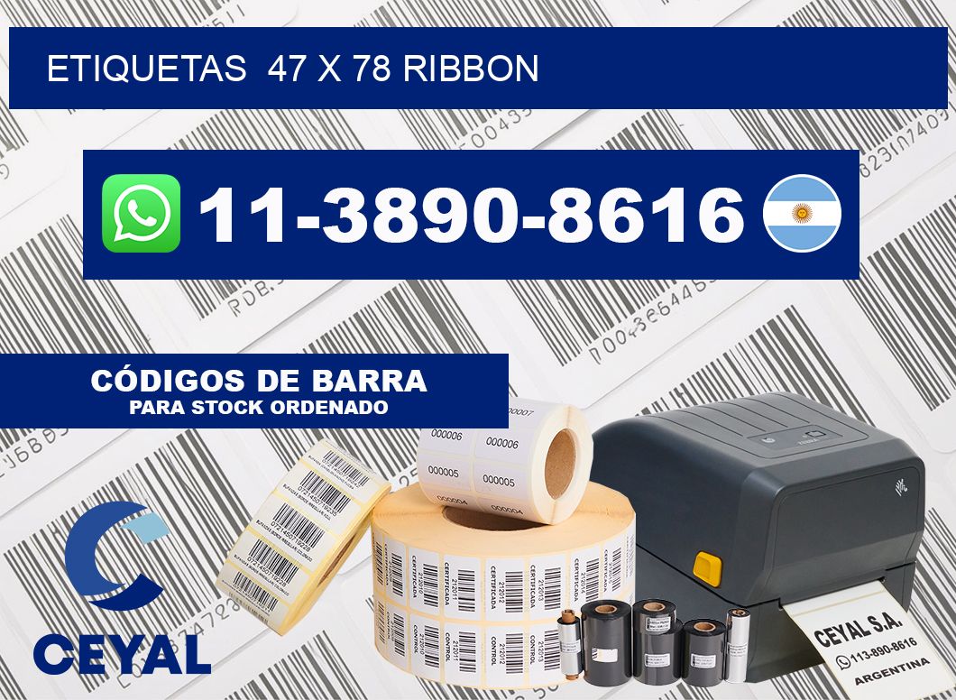 Etiquetas  47 x 78 ribbon