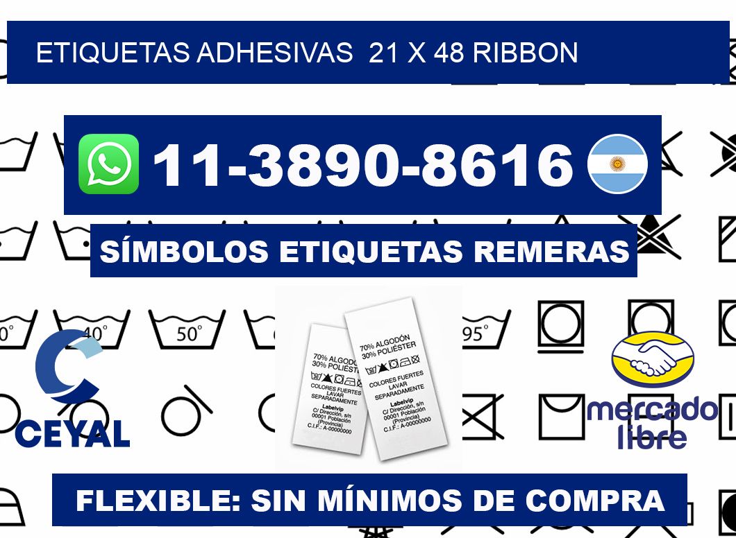 Etiquetas adhesivas 21 x 48 ribbon