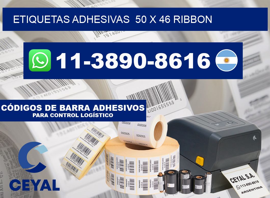 Etiquetas adhesivas  50 x 46 ribbon