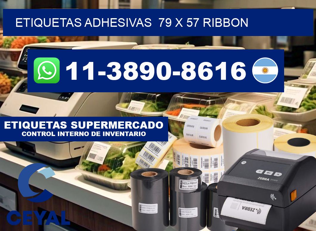 Etiquetas adhesivas  79 x 57 ribbon