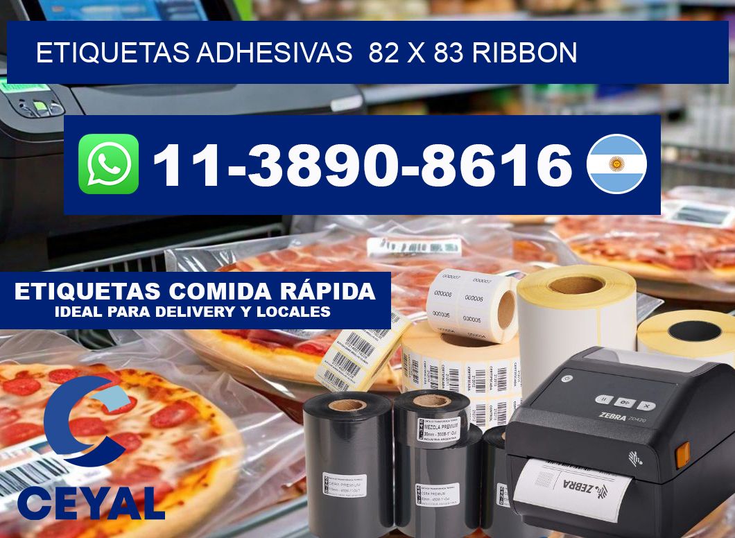 Etiquetas adhesivas  82 x 83 ribbon