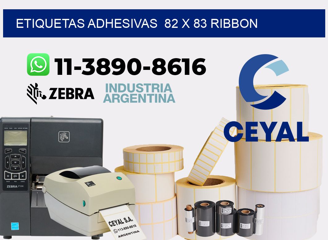 Etiquetas adhesivas  82 x 83 ribbon