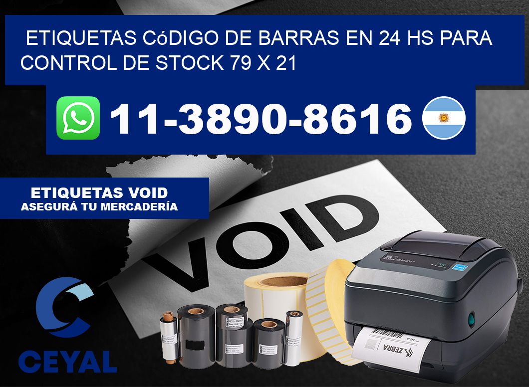 Etiquetas código de barras en 24 hs para control de stock 79 x 21