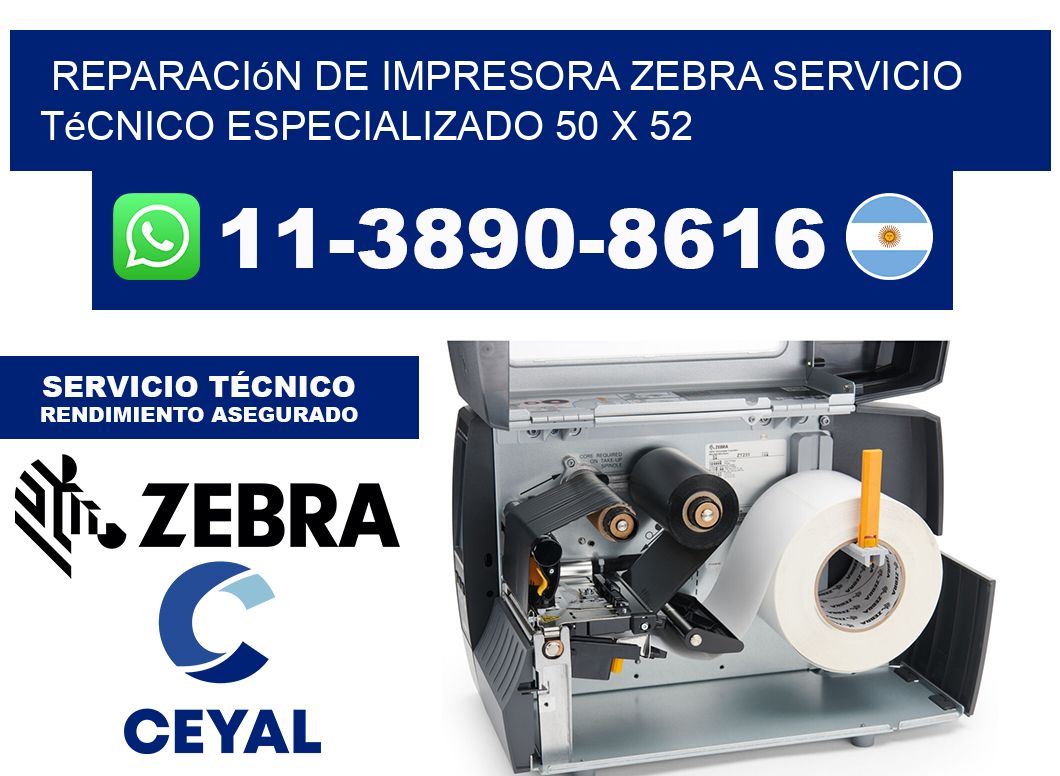Reparación de Impresora Zebra Servicio Técnico Especializado 50 x 52