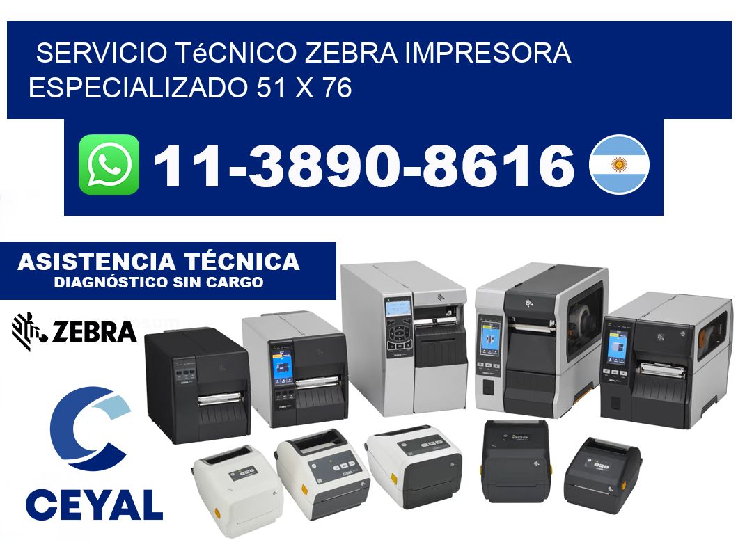 Servicio Técnico Zebra Impresora Especializado 51 x 76