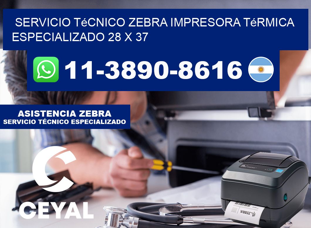 Servicio Técnico Zebra Impresora Térmica Especializado 28 x 37