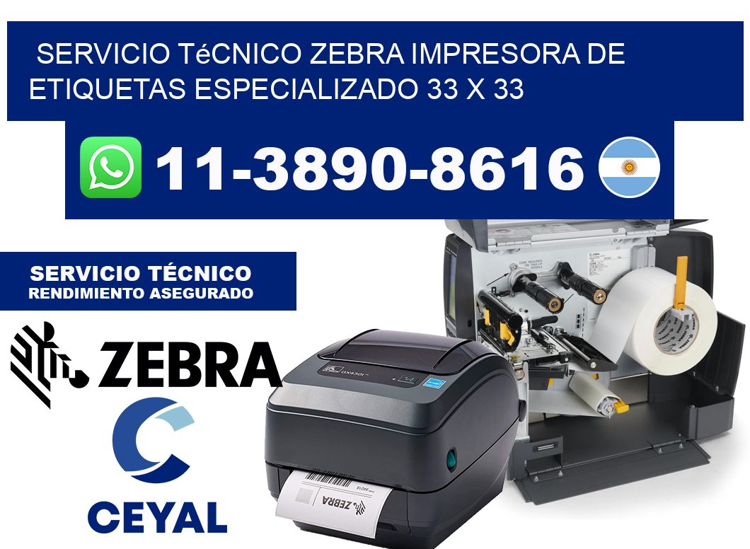 Servicio Técnico Zebra Impresora de Etiquetas Especializado 33 x 33