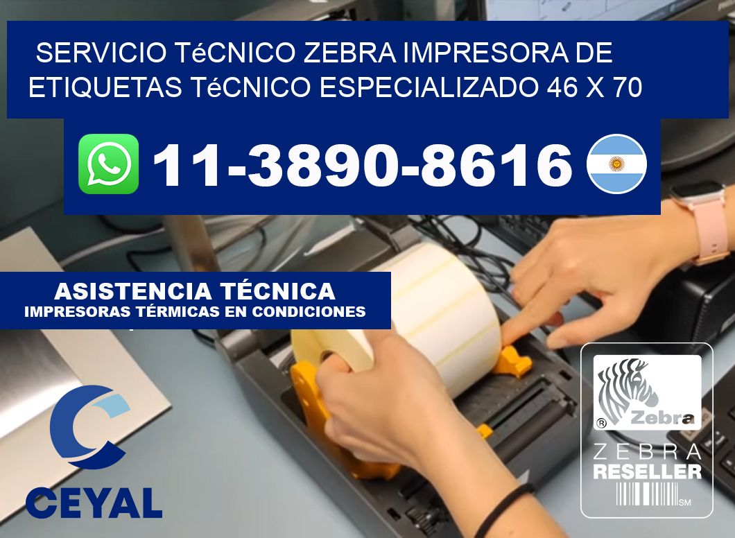 Servicio Técnico Zebra Impresora de Etiquetas Técnico Especializado 46 x 70