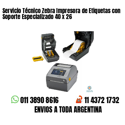 Servicio Técnico Zebra Impresora de Etiquetas con Soporte Especializado 40 x 26