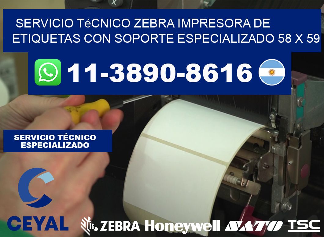 Servicio Técnico Zebra Impresora de Etiquetas con Soporte Especializado 58 x 59