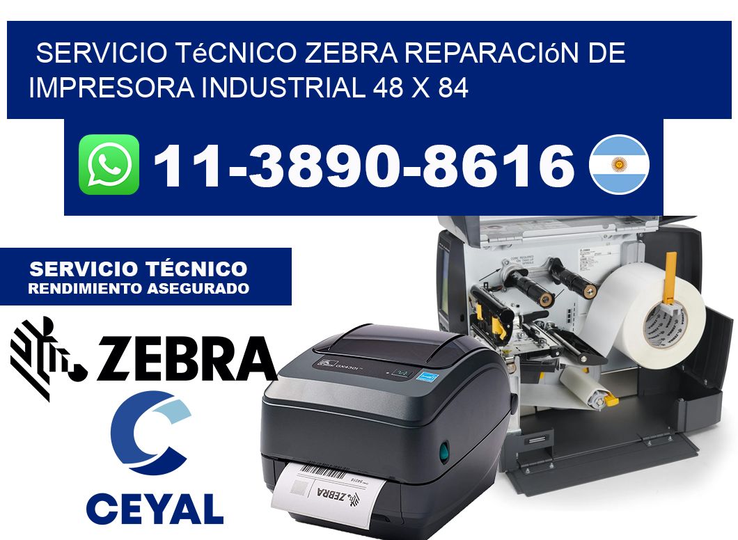 Servicio Técnico Zebra Reparación de Impresora Industrial 48 x 84