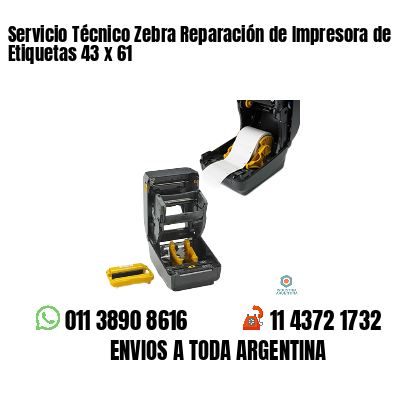 Servicio Técnico Zebra Reparación de Impresora de Etiquetas 43 x 61
