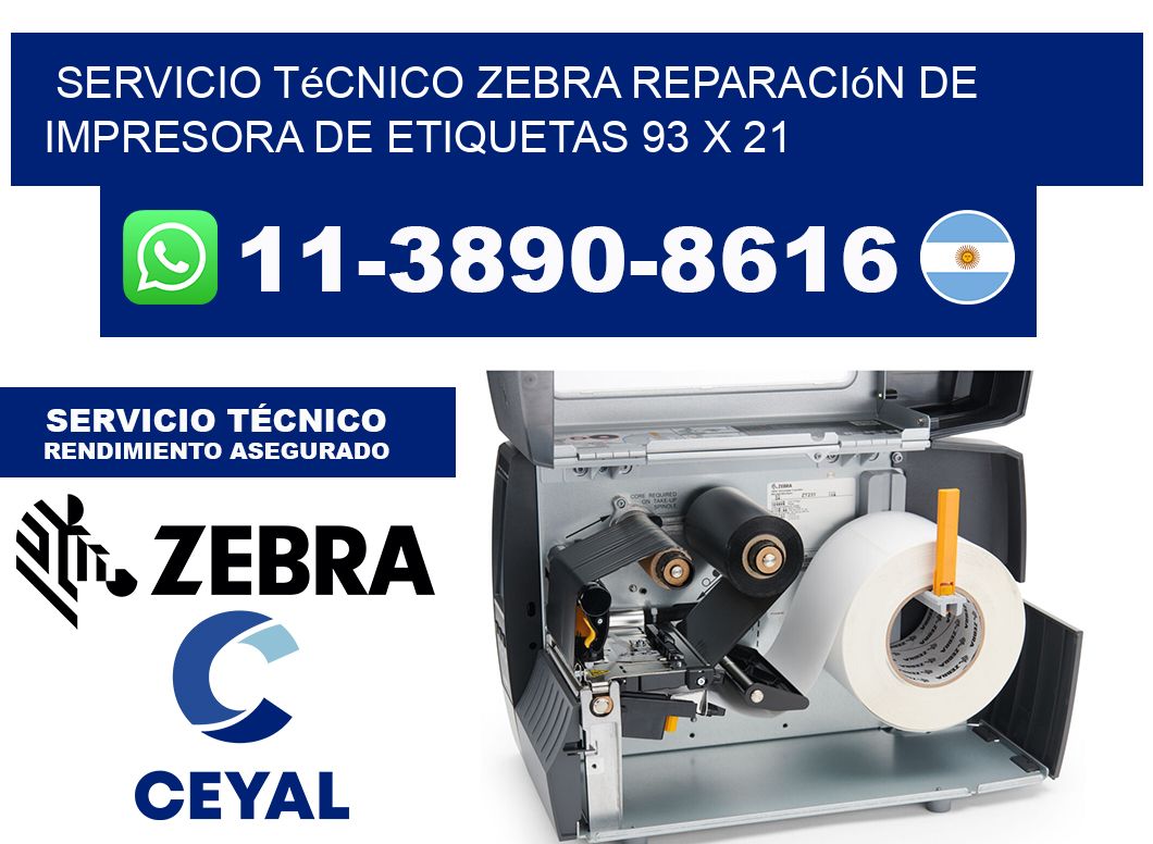 Servicio Técnico Zebra Reparación de Impresora de Etiquetas 93 x 21