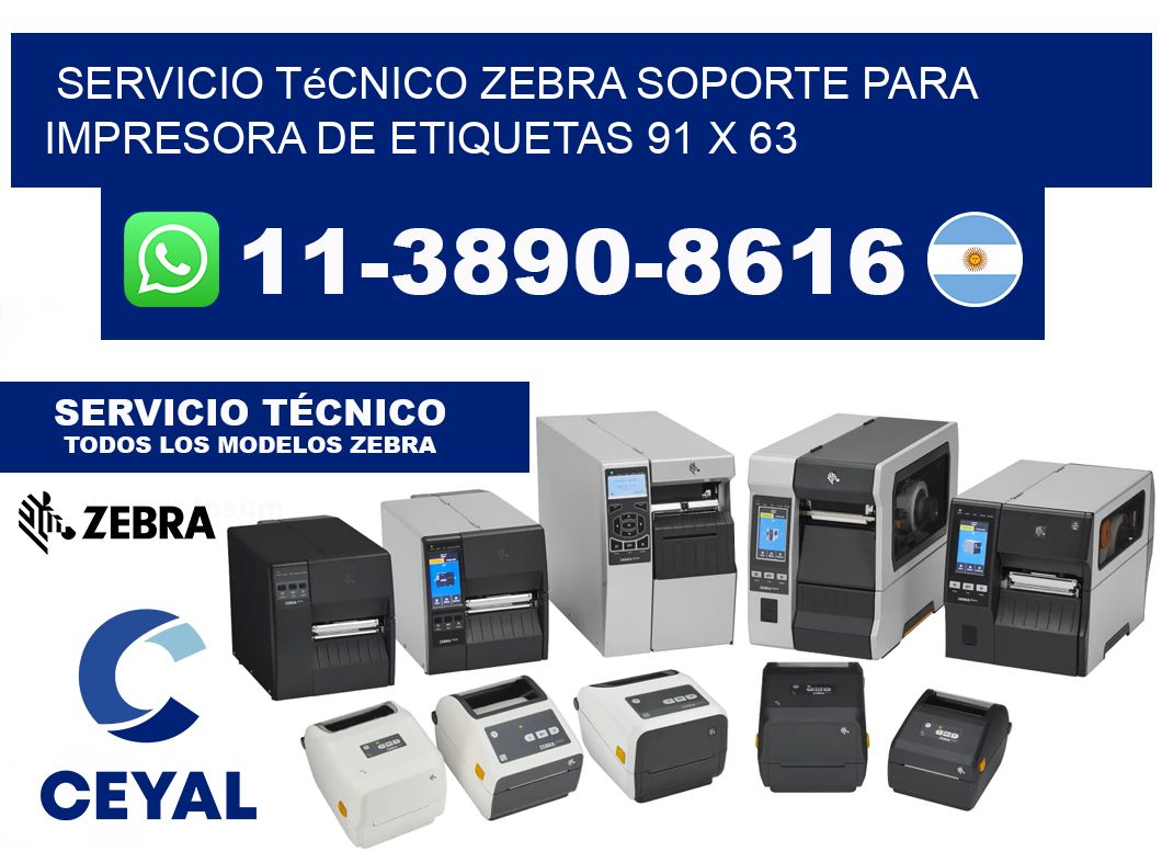 Servicio Técnico Zebra Soporte para Impresora de Etiquetas 91 x 63