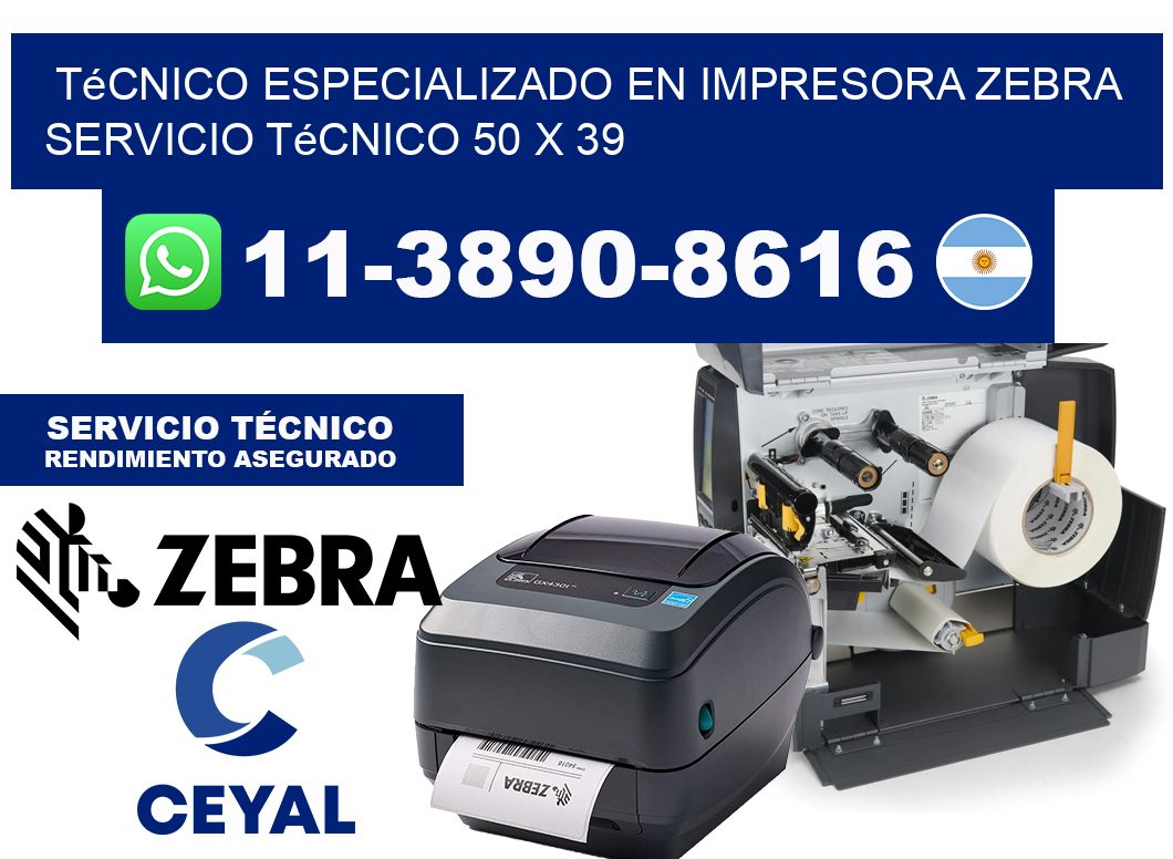 Técnico Especializado en Impresora Zebra Servicio Técnico 50 x 39