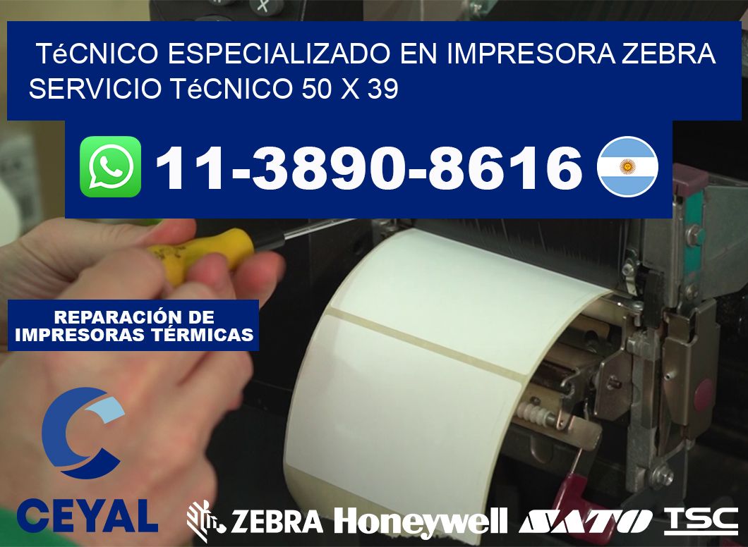 Técnico Especializado en Impresora Zebra Servicio Técnico 50 x 39