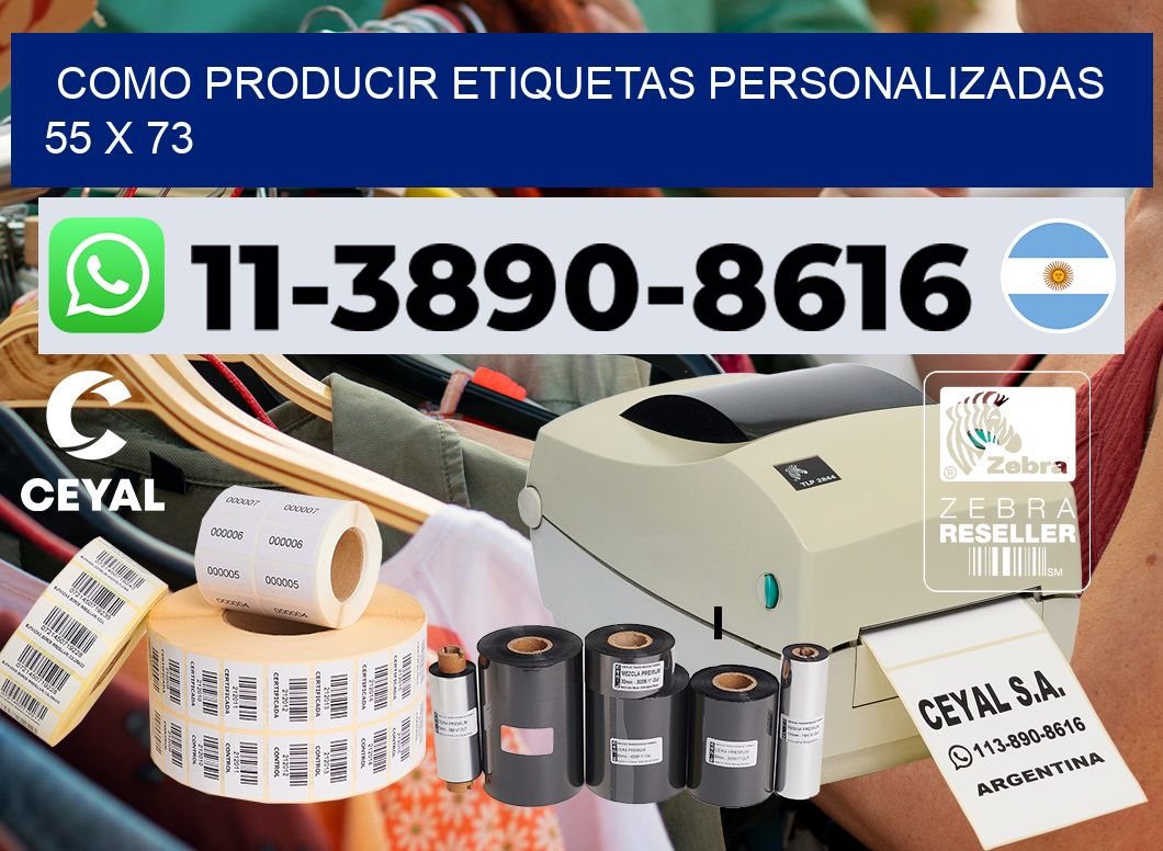 como producir etiquetas personalizadas 55 x 73