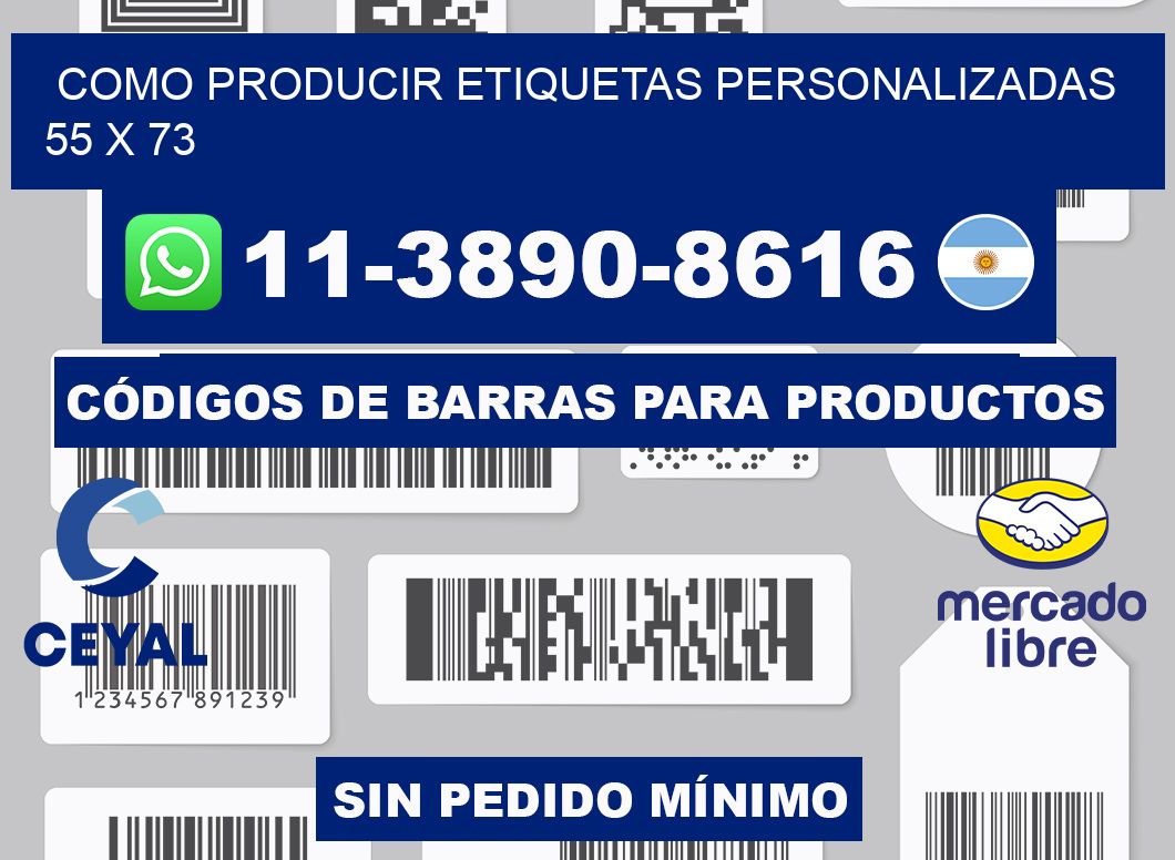como producir etiquetas personalizadas 55 x 73