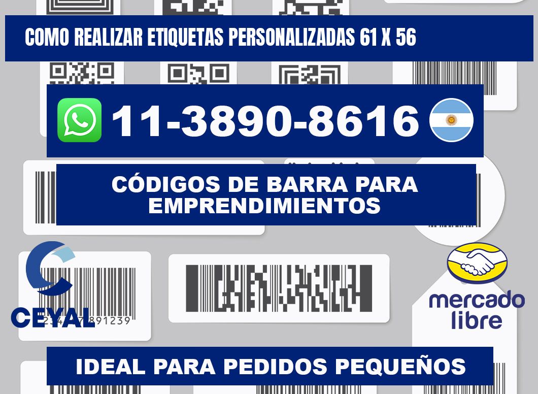 como realizar etiquetas personalizadas 61 x 56